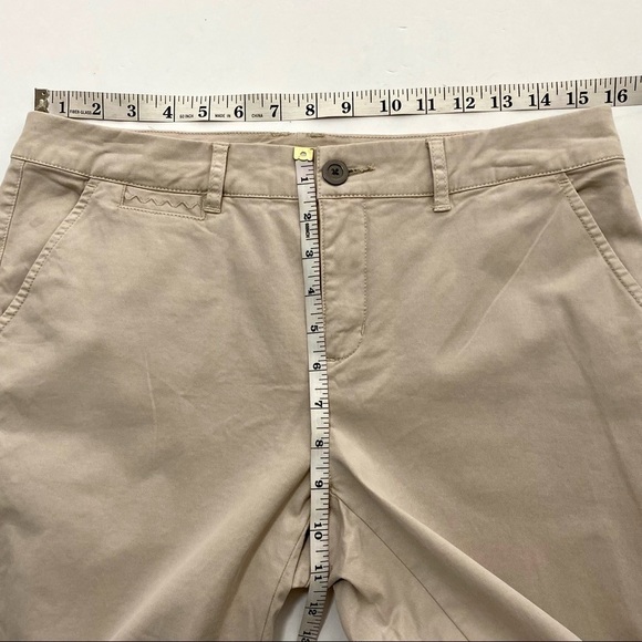Garnet Hill Organic Cotton Khaki Pants 6 Basic Neutral Summer - Picture 12 of 14